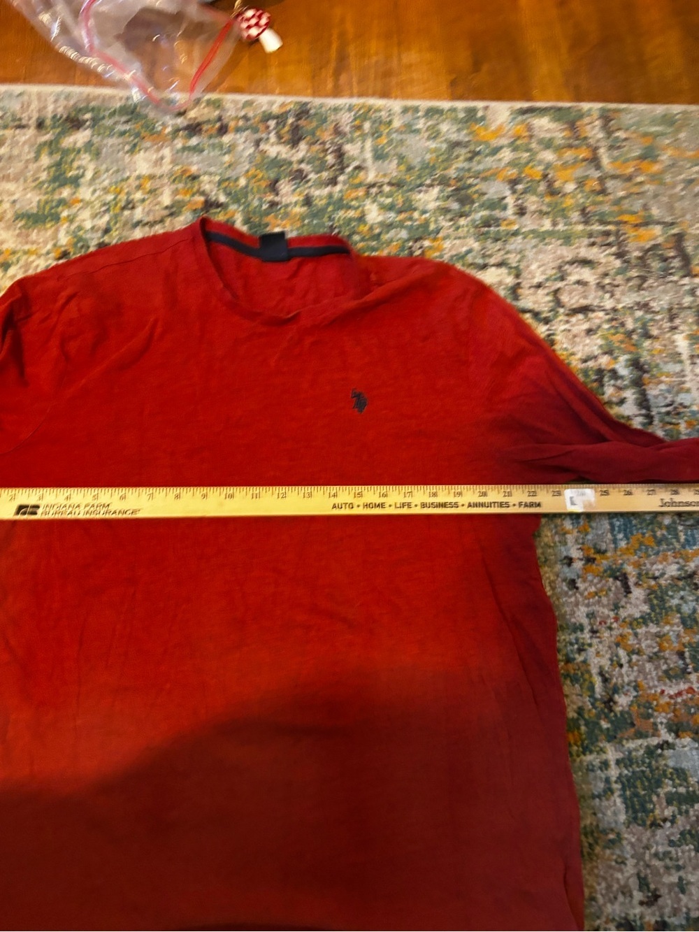 U.S. Polo Assn. Men's Red Long Sleeve Tee - Picture 3 of 8